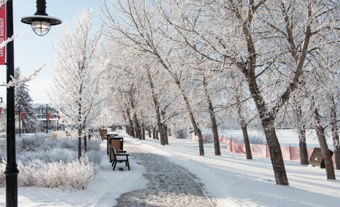 Sylvan Lake in winter