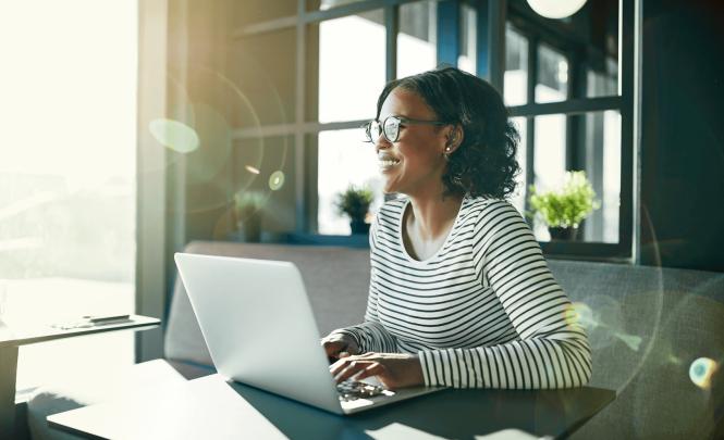 Woman & laptop