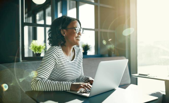 Woman & laptop