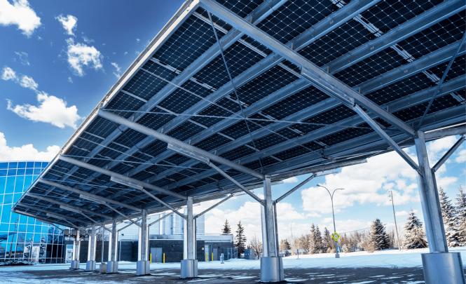 Airdrie, Genesis Place solar carport